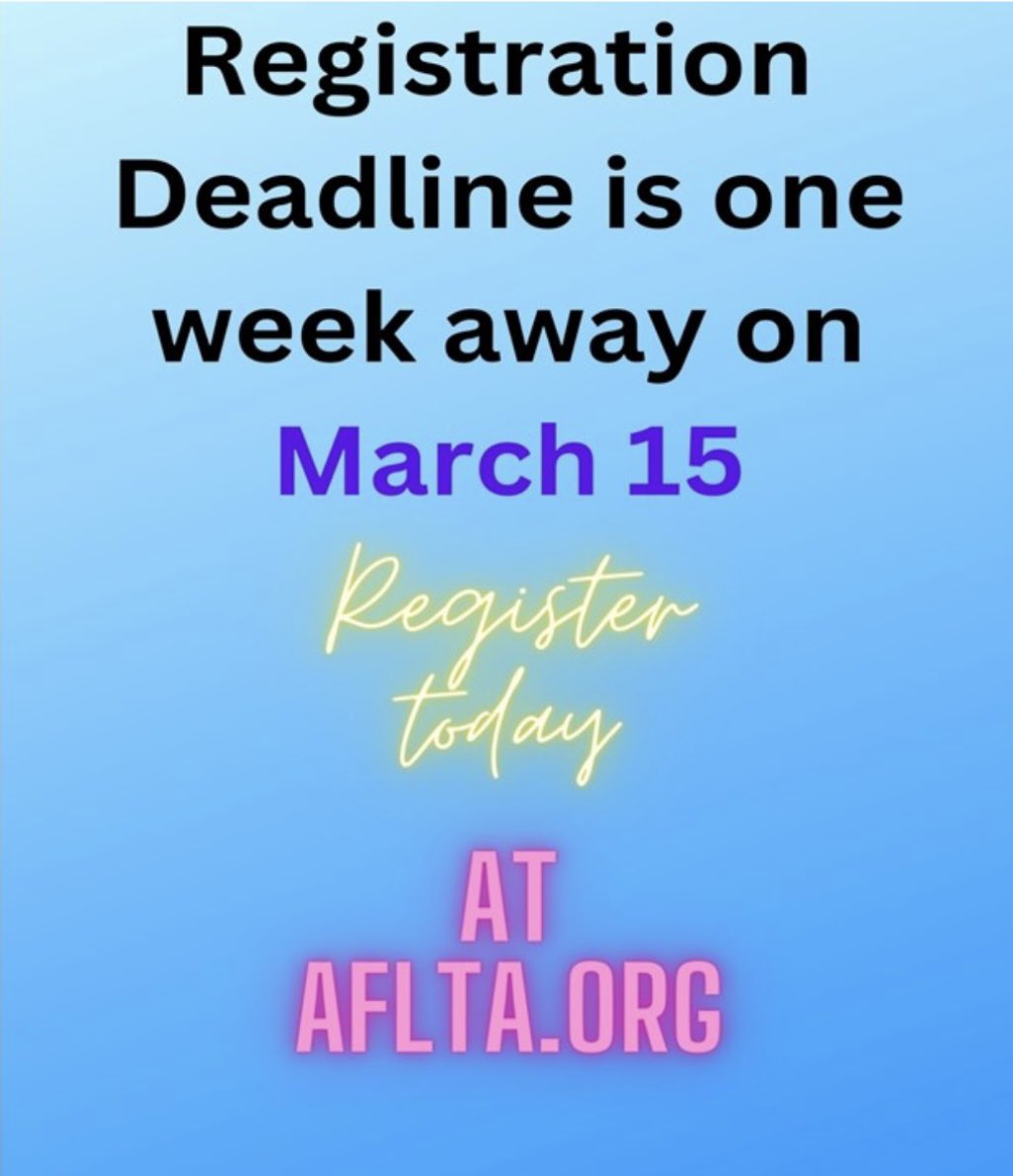 AFLTA1's tweet photo. Competition registration deadline approaching!! https://t.co/ZmfypJ0yyb