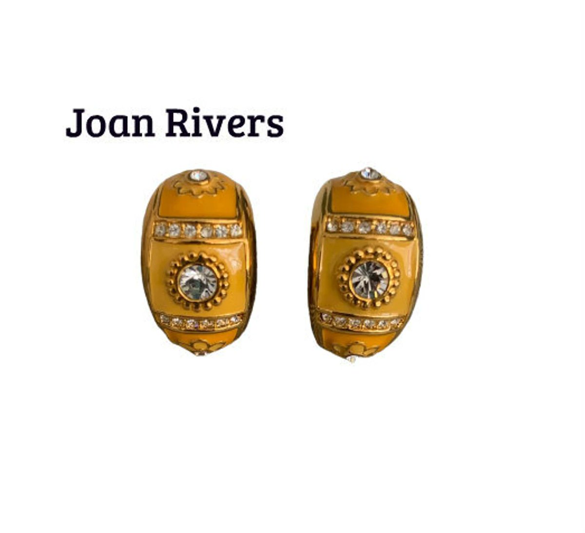 rileybella123's tweet photo. Joan Rivers Yellow Enamel Rhinestone Earrings https://t.co/CuZ9ikaAYL via @Etsy #vintage #jewelry #etsyfinds #joanrivers https://t.co/JxFLaQ5Qa4