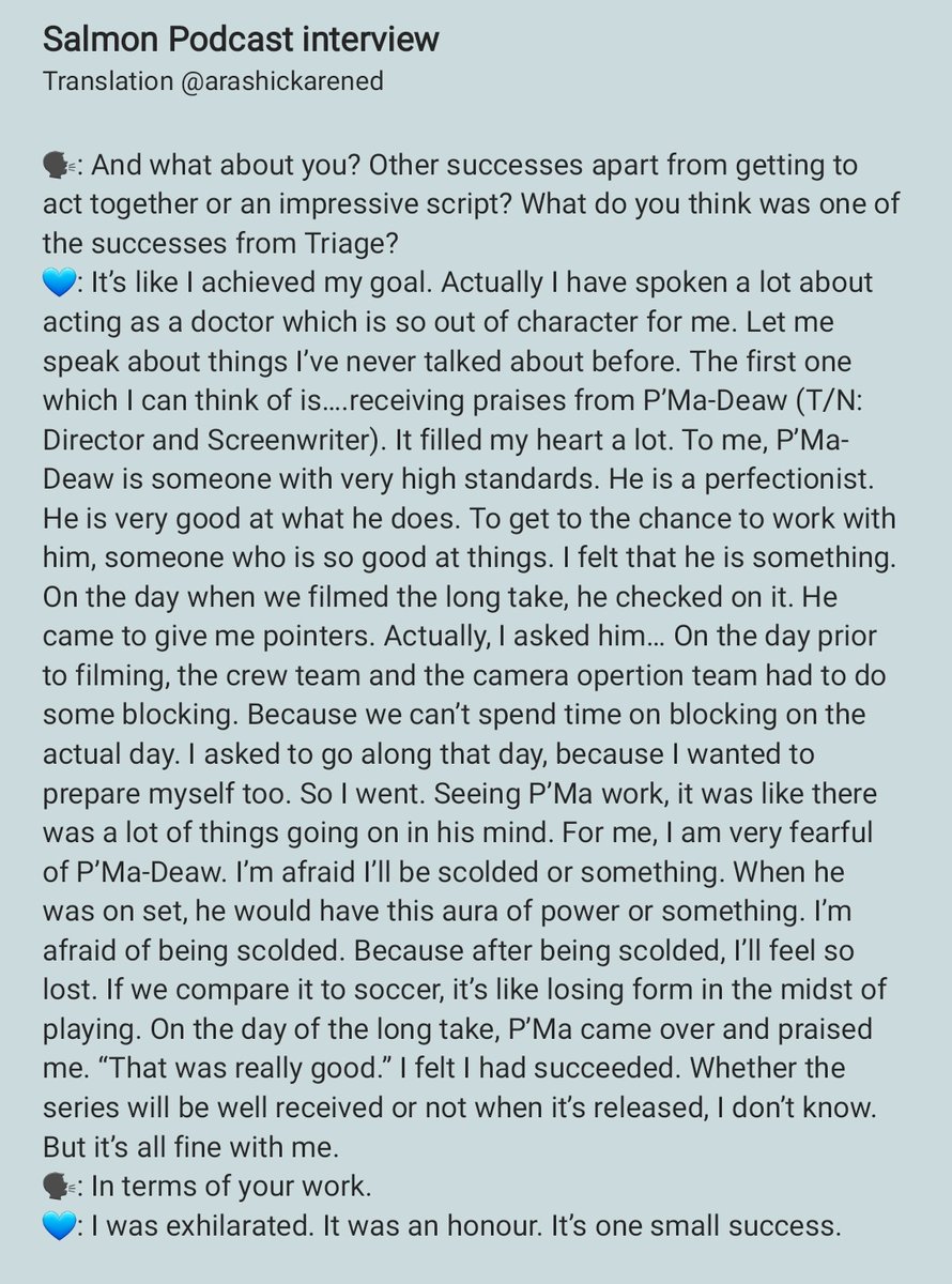 arashickarened's tweet photo. Also bringing back this part of Tae's response during the #WorldYLessonsxTaeTee Salmon Podcast.
It was a scene to be proud of.
And he is someone I'm proud to be a fan of.
#TaeDarvid
#ทริอาชTheSeries
#TriageTheSeries
https://t.co/Fns0t5R51b https://t.co/r63tGpw9aY