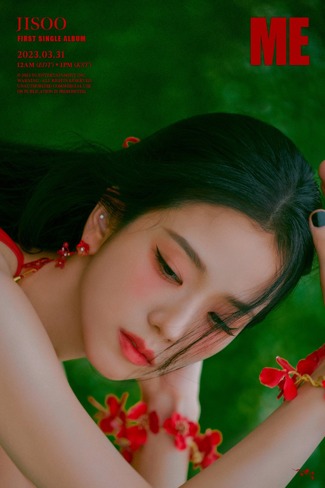 Jisoo LP FLOWER VINYL RECORD + extra Photocard limited POB