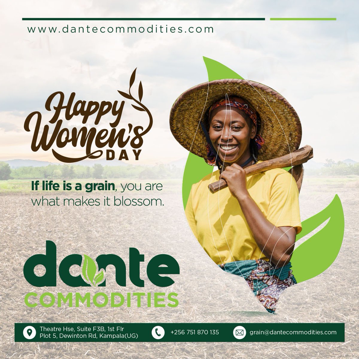 DCommoditiesUG's tweet photo. We celebrate all the women today for the life they make it blossom.
Happy Women's Day 😍

#happywomensday #InternationalWomensDay #BBTitans  #womensday2023 https://t.co/bZEMby4Clf