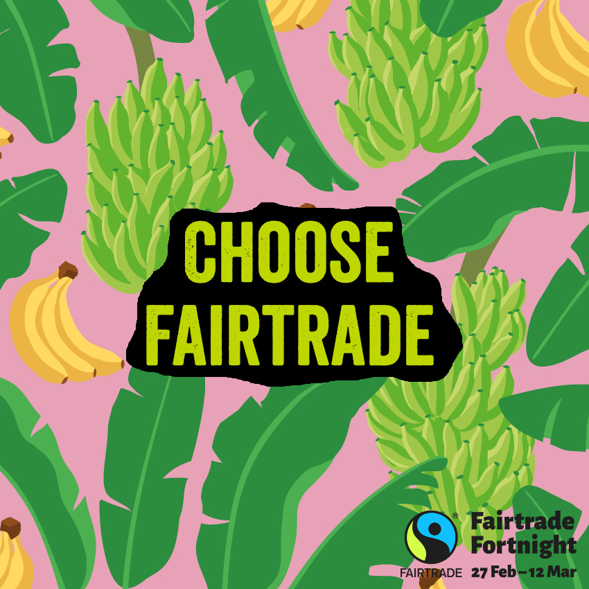 Fairtrade Fortnight continues! The message from @FairtradeUK is simple: 'making the small switch to Fairtrade supports producers in protecting the future of some of our most-loved food and the planet'. #fairtrade #fairtradefortnight #chocolate #bananas #coffee #choosefairtrade