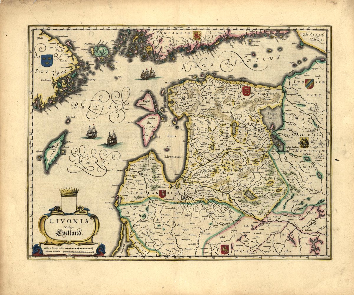 LOCMaps's tweet image. Joan and Willem Janszoon Blaeu's "Le theatre du monde, ou, Novvel atlas" includes dozens of gorgeous maps, like this one of the northern Baltic Sea showing modern Estonia and Latvia.

Explore the map here: loc.gov/resource/g3200…