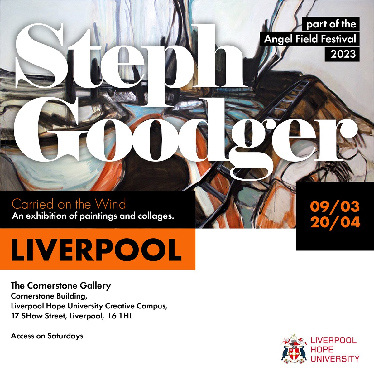 Tomorrow is the start of Steph Goodger's 'Carried on the Wind' exhibition in our Cornerstone Gallery!

On the 28th of March, Steph Goodger will be giving a talk about her latest series of paintings based on research conducted into the First World War and the  Battle of the Somme.