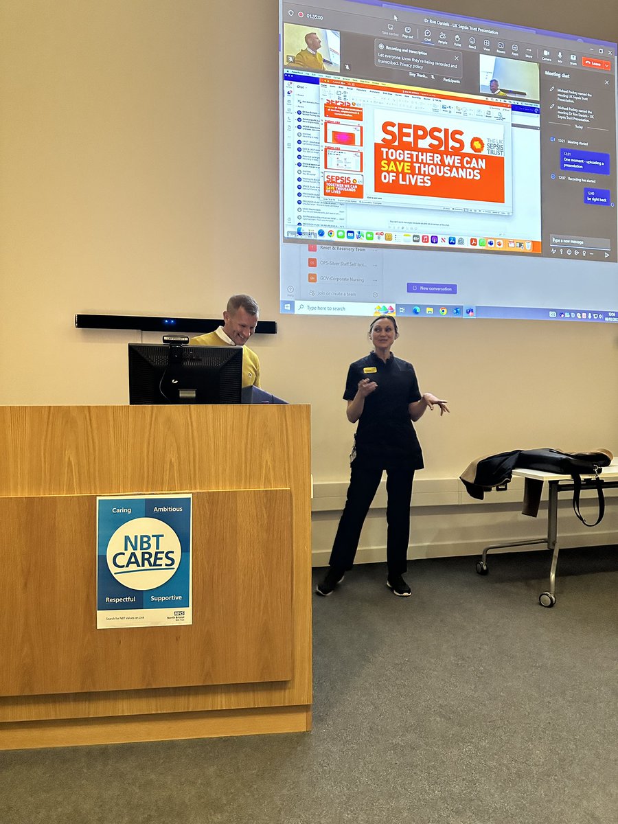 Today @NorthBristolNHS we had the pleasure of welcoming @SepsisUK thank you Ron for an incredible talk about Sepsis, we hope you enjoyed your time at NBT. #onenbt #nbtproud @MikePuckey @juhughes123 @armstrongduff @NmskNbt @sphams @MariaKaneNHS