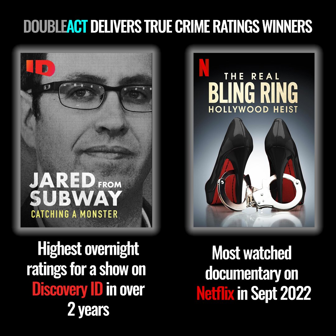 #Documentary #truecrime #Netflix #Discovery #DiscoveryID #jaredfromsubway #RealBlingRing #docuseries #doubleact <a href="/netflix/">Netflix</a> <a href="/discoveryplus/">discovery+</a> <a href="/DiscoveryID/">Investigation Discovery</a> 

Check out our latest shows doubleact.tv