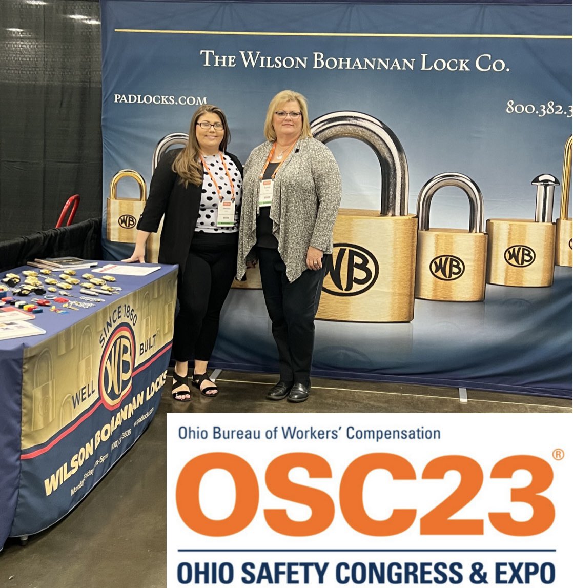 We are having great conversations at the @OhioBWC Ohio Safety Congress and Expo. Booth 1121. Sandy and Jessica are available to talk lockout tagout and other helpful padlock security needs. #ohiosafetycongressandexpo #lockouttagout #padlocks #wilsonbohannan
