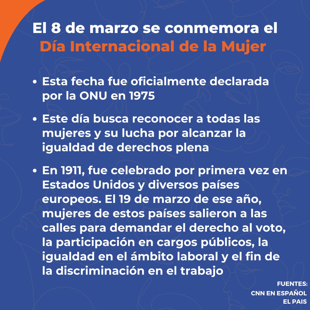 El 8 de marzo se conmemora el día internacional de la mujer, fecha que fue oficialmente declarada por la ONU en 1975. Este día busca reconocer a todas las mujeres y su lucha por alcanzar la igualdad de derechos plena.

#8demarzo #Diainternacionaldelamujer #diadelamujer