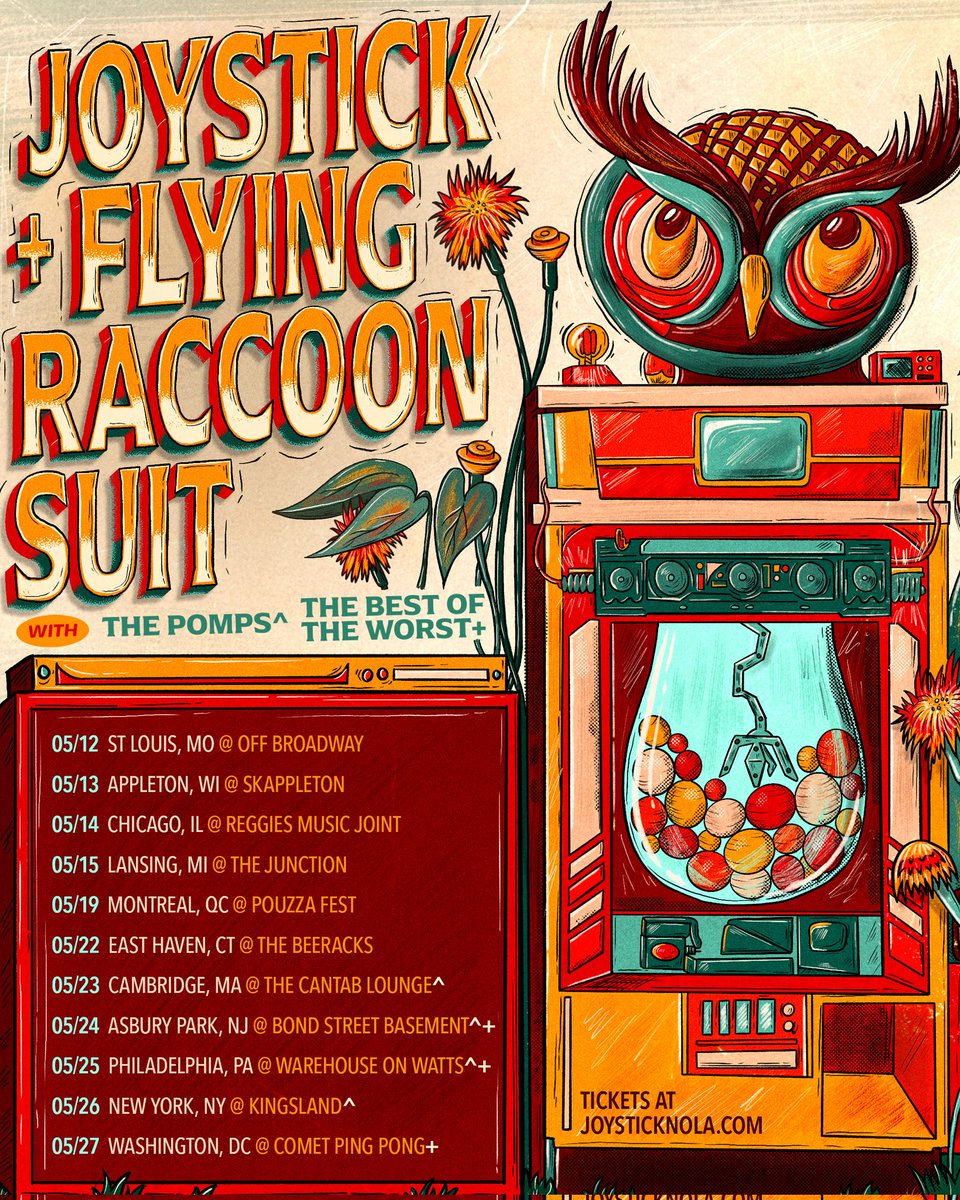 FRStheBAND's tweet photo. This spring catch us in the midwest and northeast with our bffs from across the river @Joystick504ska! Stoked to have @TBOTWnj @ThePompsBand on select dates. On-sale Friday! ❤️🏁 https://t.co/7MFmVeWYlF