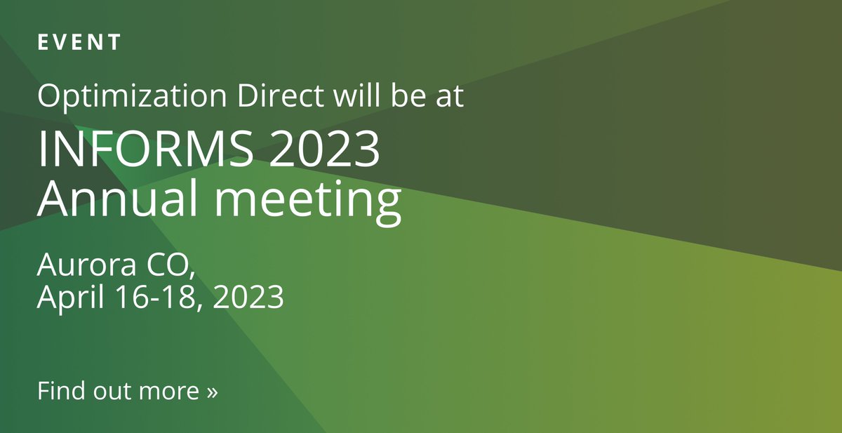 #informs #orms #mip #technology #workshop #optimization 
meetings.informs.org/wordpress/anal…