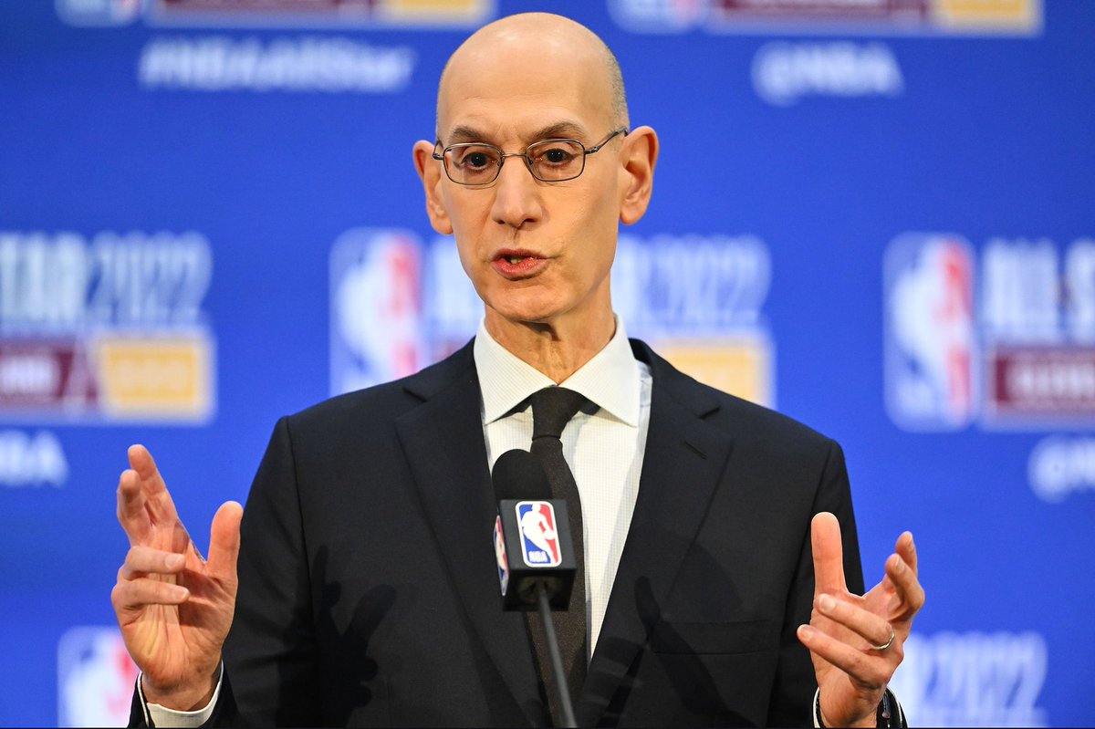 BallsackSports's tweet photo. Adam Silver to introduce new “fan etiquette” guidelines for 2023-2024 NBA season to reduce heckling

Among these include:
• “No fan shall scream in a disruptive manner toward a player”
• Derogatory terms including “trash” and “soft” will result in automatic fan ejection 
• No excessive clapping toward a player will be tolerated