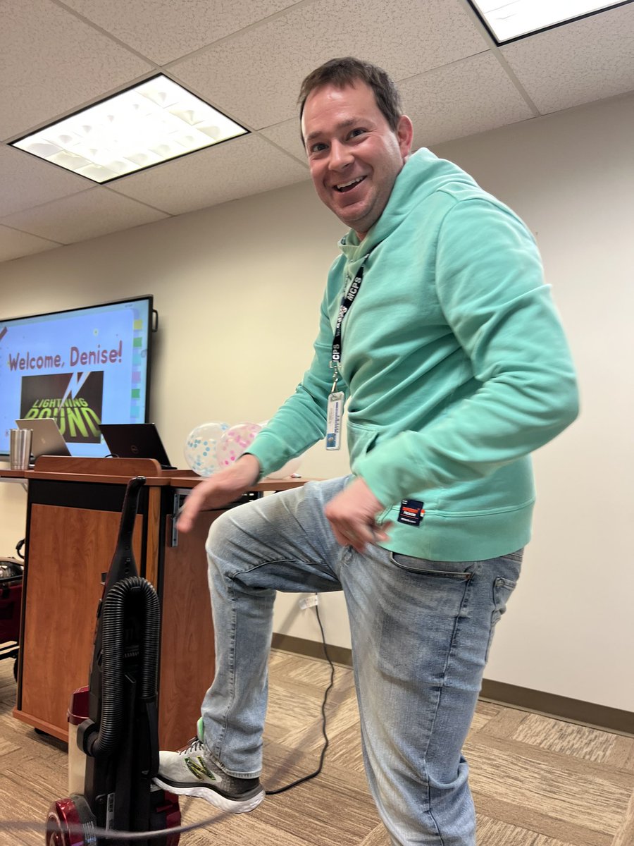Proof that Learning &amp; Achievement Specialists truly do it all….  Jon is ALWAYS willing to jump in and help from coaching to data analysis to co-facilitation to YES vacuuming! 🤣😆🤭😂😜