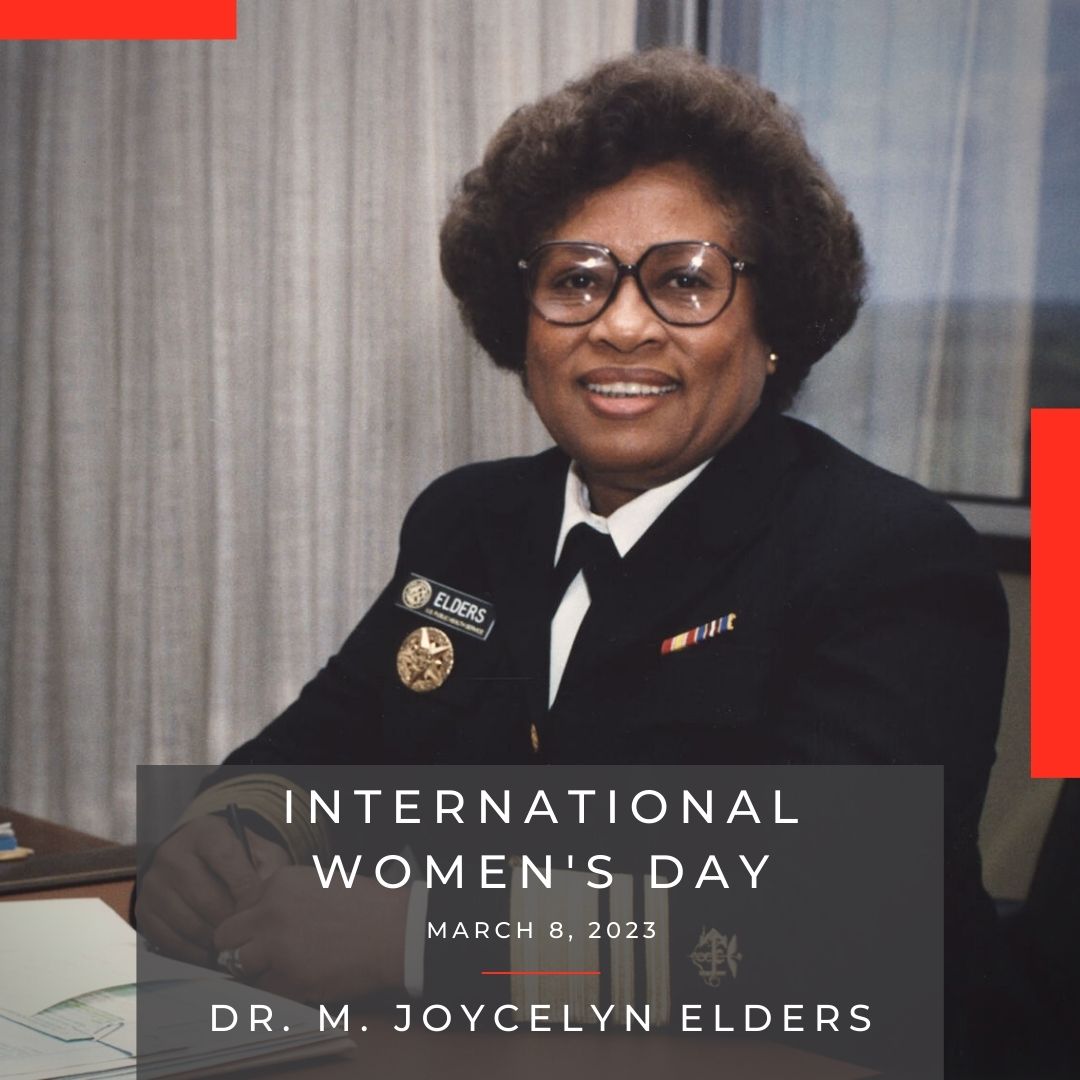 Happy International Women's Day! Today, I honor Dr. M. Joycelyn Elders, a Pediatrician, Public Health Warrior, and the first Black woman Surgeon General (and member of @dstinc1913). She's a dynamic woman of fortitude and a change-maker. #internationalwomensday