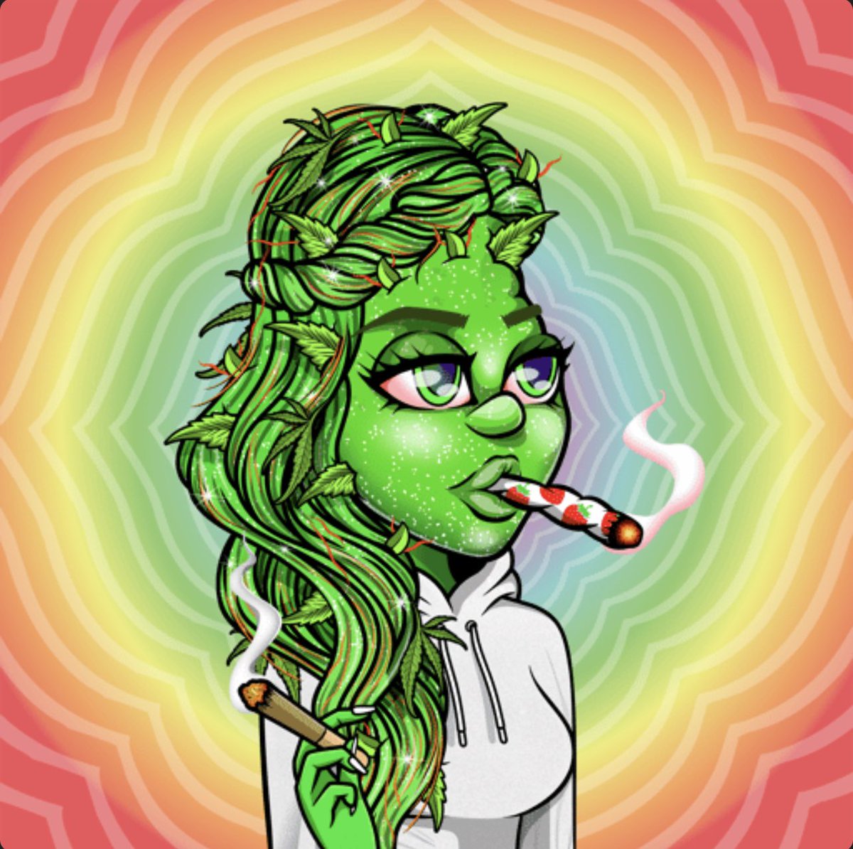 FLASH GIVEAWAY ⚡️💥It’s #nationalwomensday  so let’s do a giveaway of this Jane!!! RT, Like and follow <a href="/BestBudsNFTs/">Best Buds</a> @kelseycannaNFTs  and get this MaryJane!!! #Giveaway