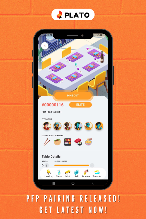 PFP + Table = Cuisine Booster🍽️

Check the app to see what's new!