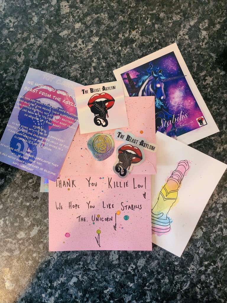 Look at this incredible box of goodies I just recieved from <a href="/TheBeastAsylum/">TheBeastAsylum</a> 😈

I'll be posting the full unboxing video tomorrow because wow!