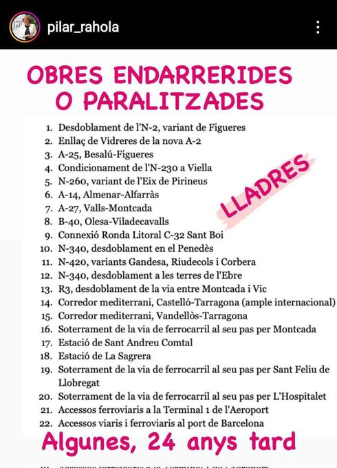 vadortitus's tweet photo. @lluis_llach El PSOE-psc és un obstacle per al progrés  de la gent que viu a Catalunya. 

Només cal fixar-se en el nivell d'execució PGE i en els retards en l'execució d'infraestructures per adonar-se'n 

Catalunya 2a aportar recursos i la 10 a rebre'n https://t.co/AUxVrm36M5