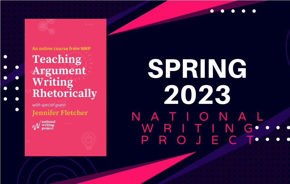 JenJFletcher's tweet image. Learn how to scaffold rhetorical thinking for ALL students! Our self-paced #NWP online course starts this week. 

Register here: bit.ly/3IH5bBO @writingproject @RachelDee12  #aplang #argumentwriting #reasoning