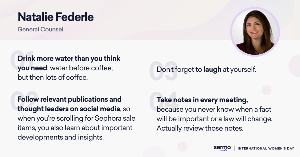 Sermo's tweet photo. This ⬇️ -- on #InternationalWomensDay, we're learning from a few of the women who make Sermo such an awesome place to work, learn and grow. 💯 https://t.co/RnndnDrsBo