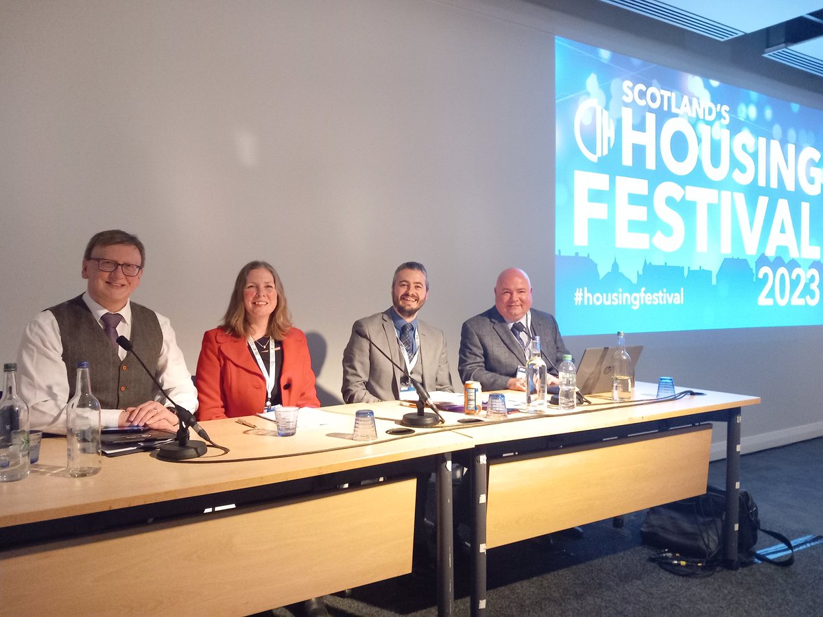 An excellently balanced panel, variety of views and solutions on the future of frontline housing. Enhanced by WSHA's own <a href="/mcgarry_craig/">Craig McGarry</a> 😁 <a href="/CIHScotland/">CIH Scotland</a> <a href="/CIH_events/">CIH Events</a> #HousingFestival