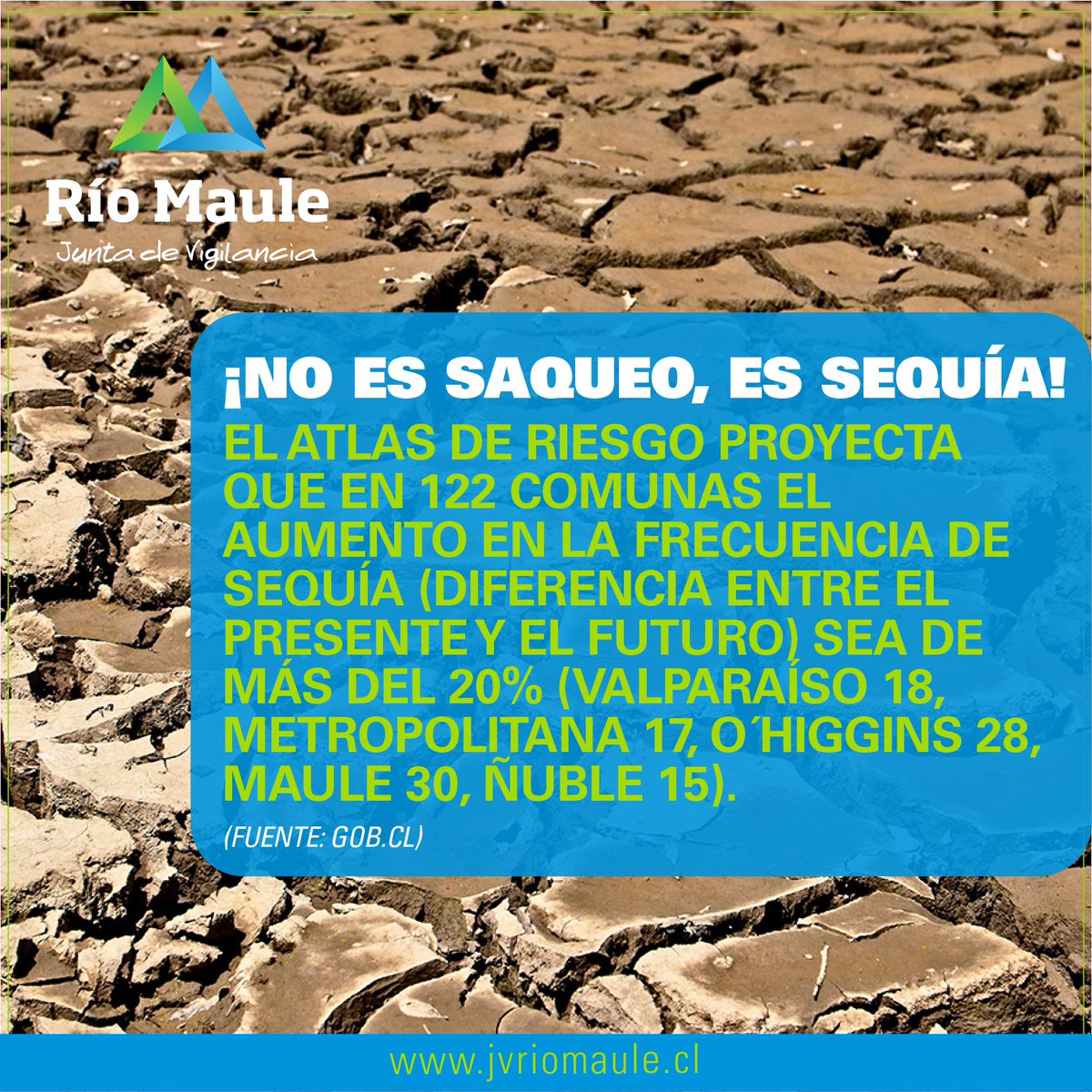💦 No es saqueo, es sequía‼️ Para el futuro el Atlas de Riesgo proyecta que 122 comunas del país 🇨🇱, el aumento en la frecuencia de sequía sea más del 20%. Acá les contamos👋.
#jvrm #agricultura #agua #riego