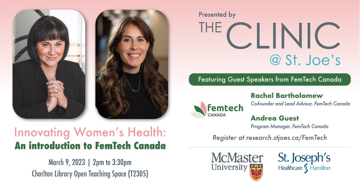 Innovation Factory (@if_hamont) on Twitter photo March 9th, 2-3:30PM
Calling all #WomenEntrepreneurs & #innovators interested in learning more about #WomensHealth & #FemTech!
Join <a href="/femtechcanada/">femtechcanada</a> <a href="/ResearchStJoes/">The Research Institute of St. Joe's Hamilton</a> <a href="/McMasterU/">McMaster University</a> at this free in-person #infosession:
innovationfactory.ca/event/femtech-… March 9th, 2-3:30PM
Calling all #WomenEntrepreneurs & #innovators interested in learning more about #WomensHealth & #FemTech!
Join <a href="/femtechcanada/">femtechcanada</a> <a href="/ResearchStJoes/">The Research Institute of St. Joe's Hamilton</a> <a href="/McMasterU/">McMaster University</a> at this free in-person #infosession:
innovationfactory.ca/event/femtech-…