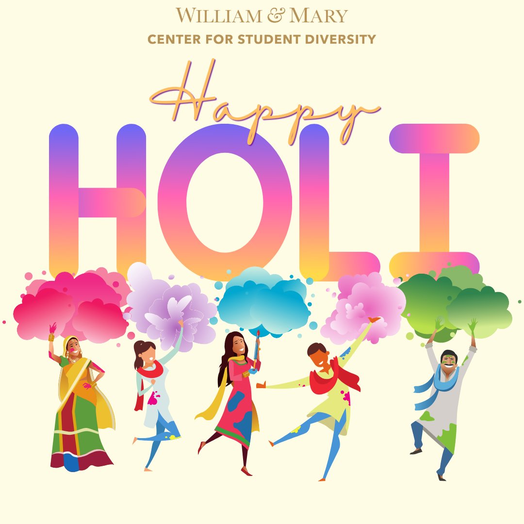 The Center for Student Diversity wishes all of our students who celebrate a Happy Holi!