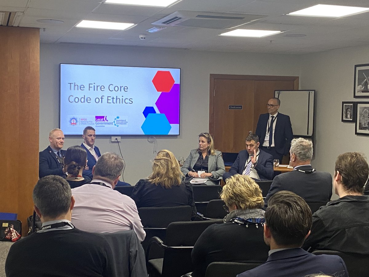 Packed workshop on embedding the core code of ethics at the #lgafireconf23 in Nottingham this week

Great session from @Robbiebarb @eddiesmithwick @ACFONattrass and Matthew Sutcliffe from @HumbersideFire and our very own Jamie Osowski

Thanks for sharing ideas and insights 👍