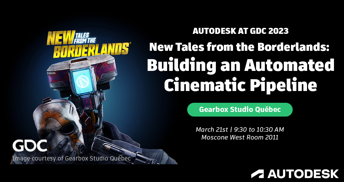 Autodesk Maya (@adskmaya) on Twitter photo Explore how <a href="/GearboxQuebec/">Gearbox Studio Québec</a> built an automated pipeline to support the delivery of cinematic content for New Tales from the Borderlands. 🎬 Check it out at the Autodesk Developer Summit at #GDC2023: cvent.autodesk.com/event/b2e849d7… Explore how <a href="/GearboxQuebec/">Gearbox Studio Québec</a> built an automated pipeline to support the delivery of cinematic content for New Tales from the Borderlands. 🎬 Check it out at the Autodesk Developer Summit at #GDC2023: cvent.autodesk.com/event/b2e849d7…