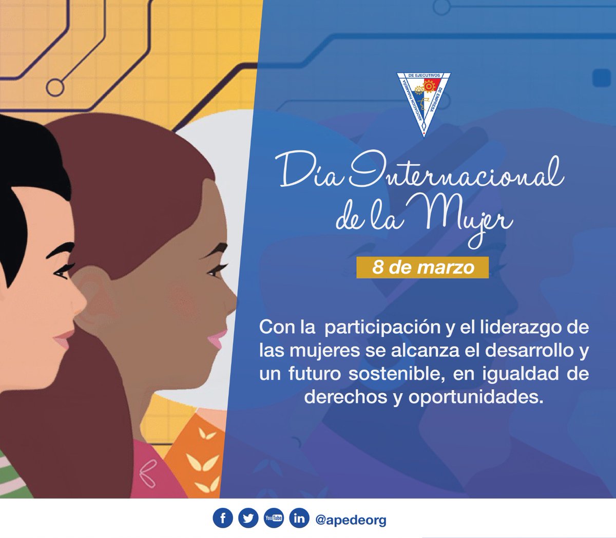 En el Día Internacional de la Mujer resaltamos el liderazgo de nuestras ejecutivas, quienes destacan profesionalmente y en la vida gremial, abriendo el camino a nuevas generaciones de empresarias, ejecutivas, profesionales

#APEDE
#MujerEjecutivaAPEDE
#CerremosLaBrecha