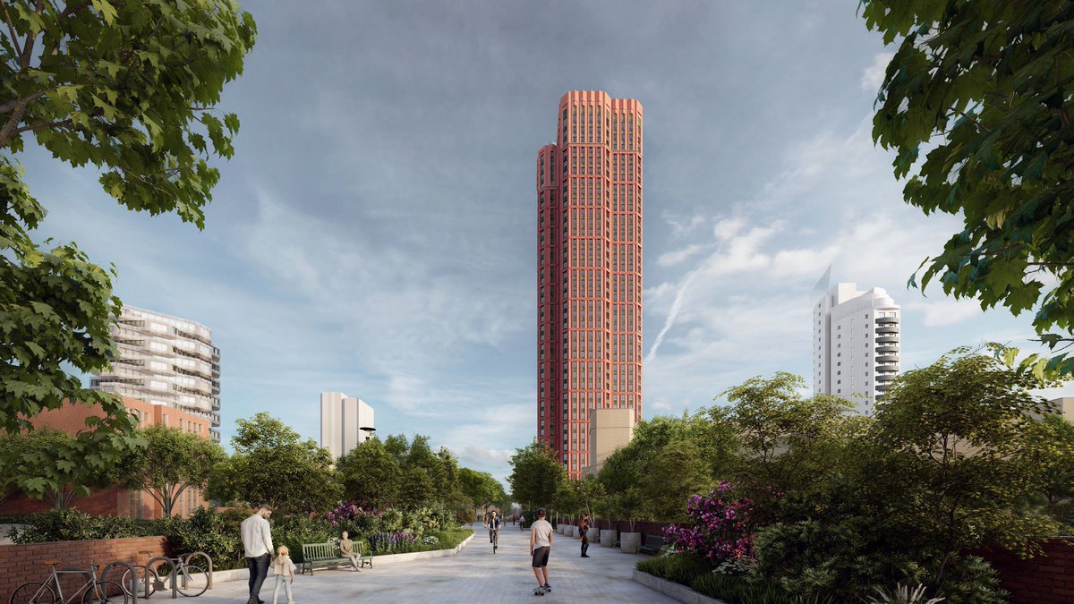 SSC_LDN's tweet photo. Botanical House by @HTADesignLLP 

Plans submitted for a 39-storey scheme in Croydon. The proposal includes 455 residential units:
https://t.co/8f2LezXVRc https://t.co/IodE35XxCY