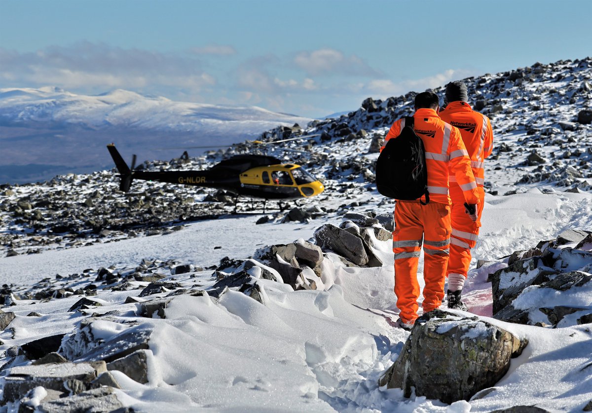 Today, Scotland's Helicopter delivered two of our colleagues,to the top of Meall a Bhùiridh to the RETB mast relay room. The mast is located 1090m (3,575' in old money) above sea level and is Network Rail's highest asset, apart from Air Operations' helicopters of course!