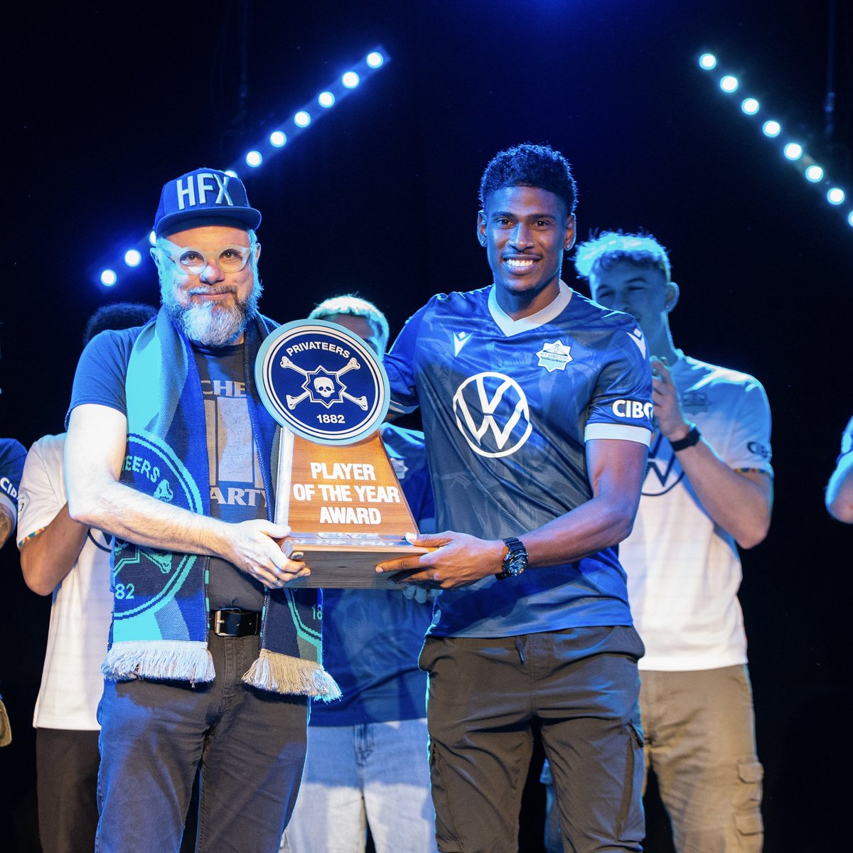 HFXWanderersFC's tweet photo. ⚓️ Scenes from a kit launch to remember 👊 

📸: @TMAC680 

#TogetherFromAways #COYW https://t.co/dfCjVZW81M