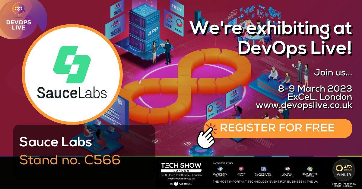 Join us at DevOps Live at the Excel in London on the 8th & 9th March. We have a fresh new look so come and see it for yourself and also hear Yi Min Yang give a talk on 'Building a throw-away testing infrastructure' at 2:30pm on the 9th March! #DOL23 #TSL23 #DevOpsLive