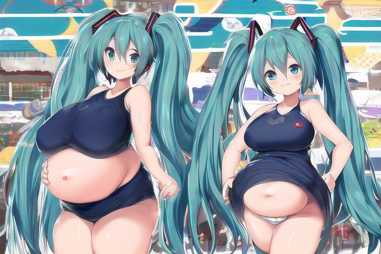 #NovelAI 
構図という概念だけで描き殴ってくる。すごいね。 