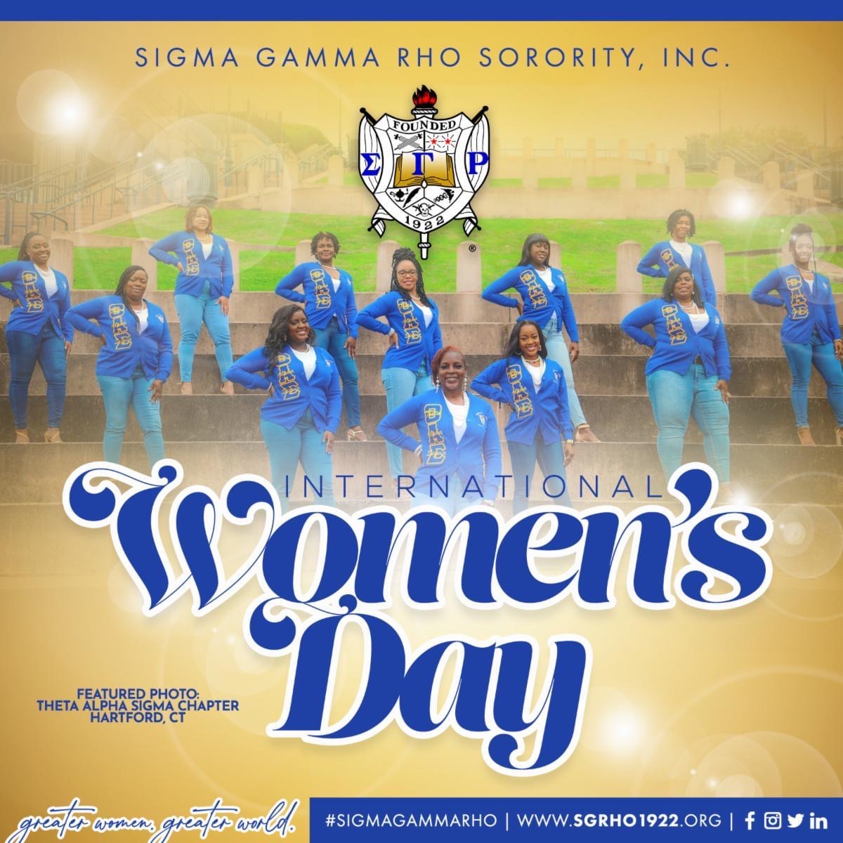 SGRhoAtlIZS's tweet photo. Celebrating women all over the ๐.
Happy International Womenโs Day!
๐๐
#SigmaGammaRho
#IconicIZS https://t.co/6lb0SFnnPL