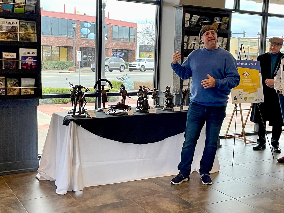 Conway's latest public art project was unveiled Friday, March 3, at <a href="/Conway_Chamber/">Conway Area Chamber of Commerce</a>. The Tiny Toads tour will highlight 11 historic sites around downtown Conway each featuring a bronze toad fashioned by artist Calvin Stinger to represent the history of the building or site.