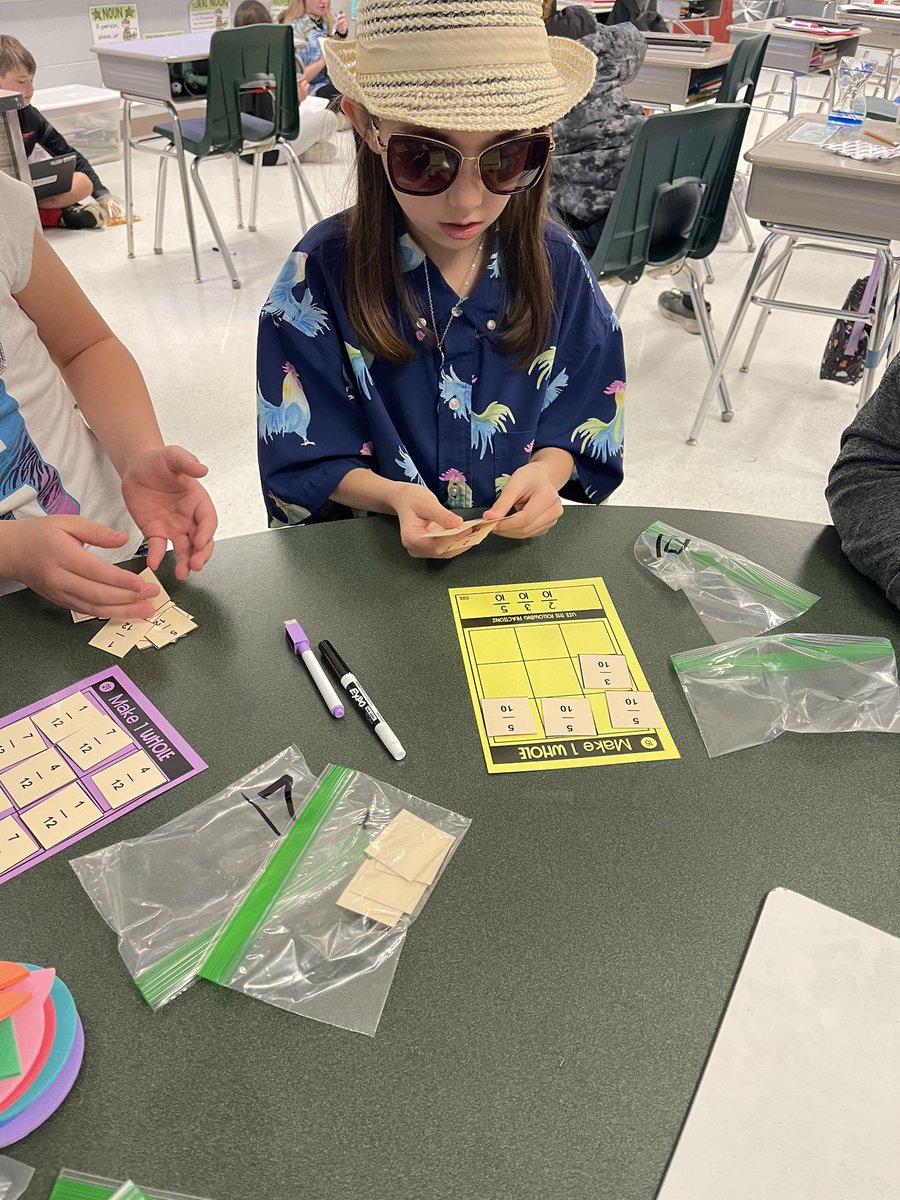 Incorporating manipulatives and math games into stations with Ms. Zeitz’s 4th graders! #mathcoachlife #wsdlearns #wearewentzville