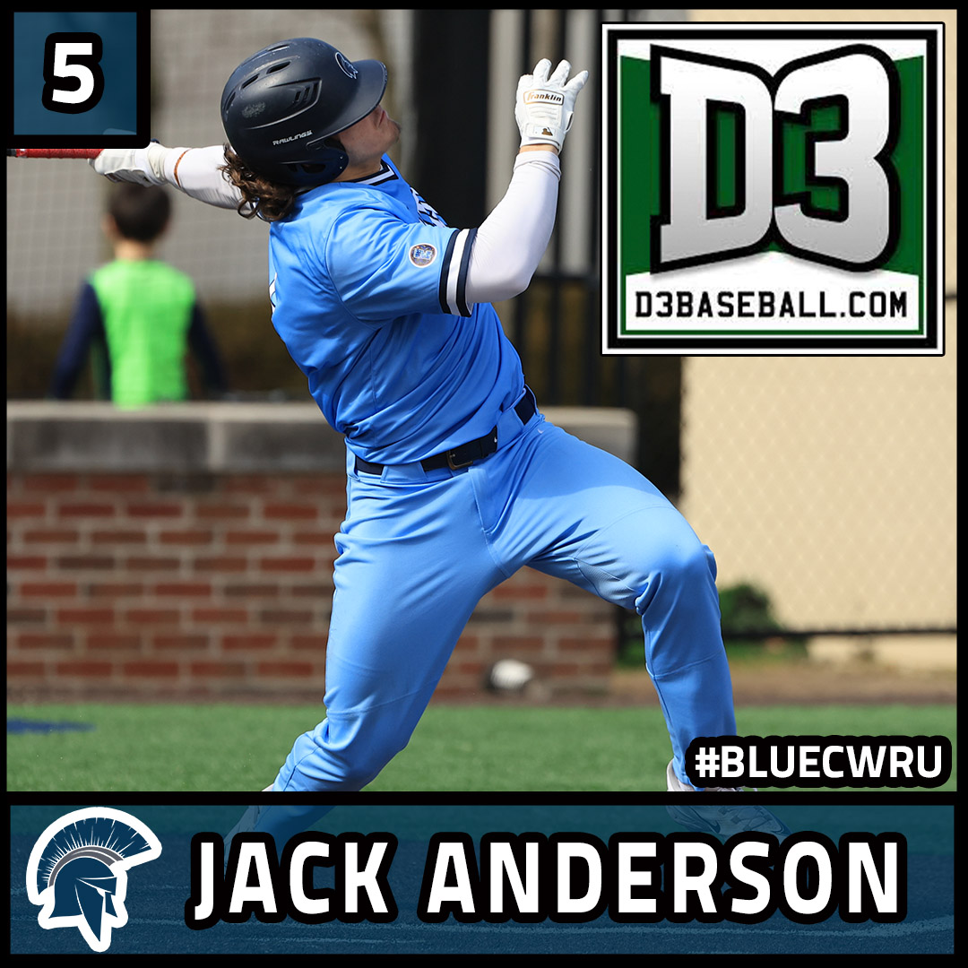 Anderson Earns Spot on D3baseball.com Team of the Week athletics.case.edu/x/2kuji

#CWRU #BlueCWRU #d3baseball