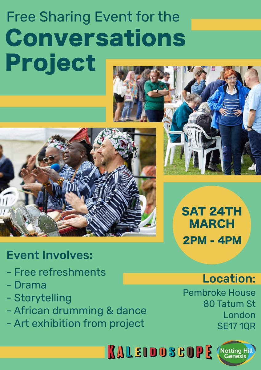 Urban Elephant (@urbanelefest) on Twitter photo Join the FREE Kaleidoscope sharing event at Pembroke House 2-4 pm on Sat 25 March. Celebrate our rich and diverse community with storytelling, African drumming, refreshments, drama and an amazing exhibition from Art in the Park. All free! <a href="/WalworthSociety/">Walworth Society</a> <a href="/artintheparktwt/">Art in the Park</a> Join the FREE Kaleidoscope sharing event at Pembroke House 2-4 pm on Sat 25 March. Celebrate our rich and diverse community with storytelling, African drumming, refreshments, drama and an amazing exhibition from Art in the Park. All free! <a href="/WalworthSociety/">Walworth Society</a> <a href="/artintheparktwt/">Art in the Park</a>