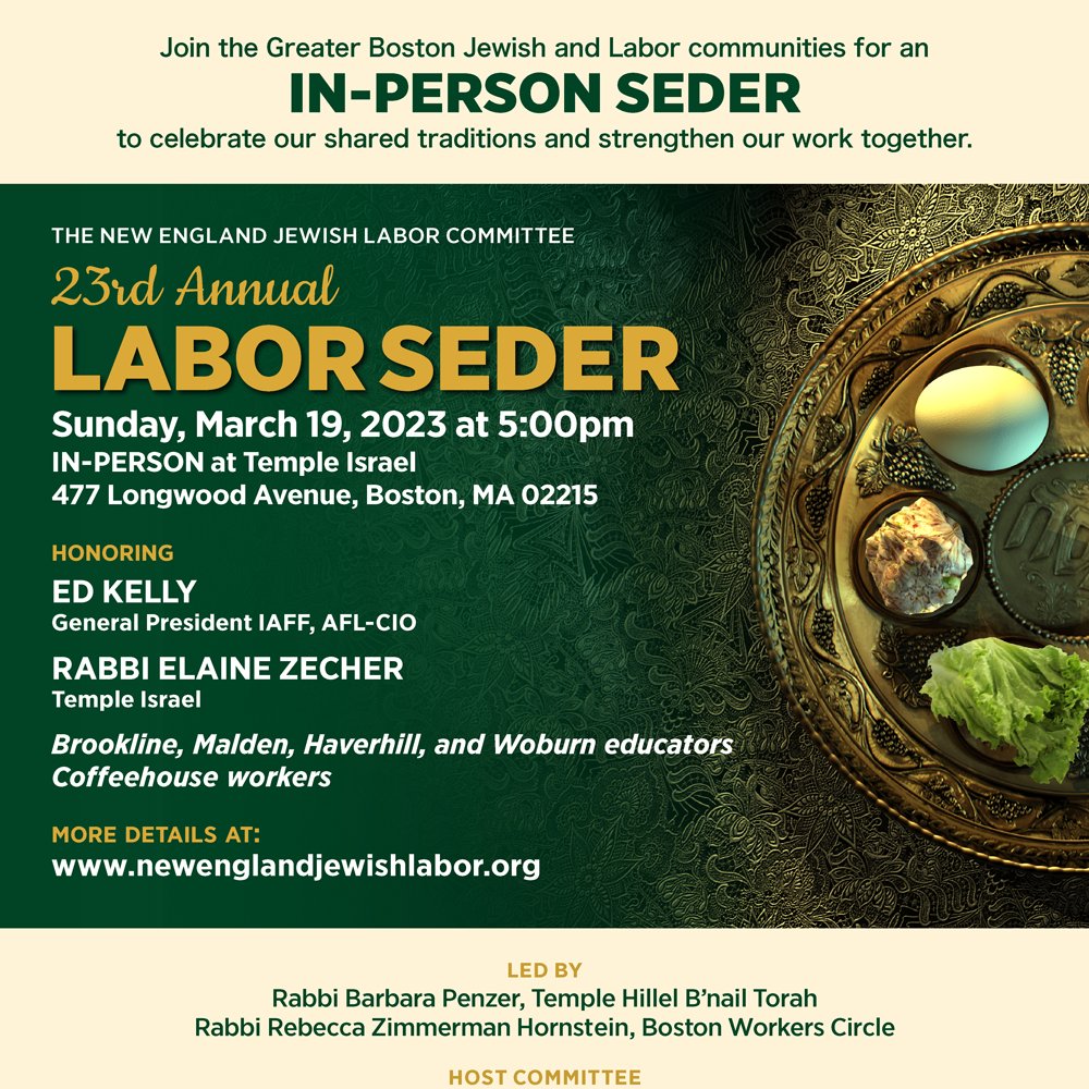 NEJewishLabor's tweet photo. So excited to be back in-person for this year's Labor Seder! Get your tickets now: https://t.co/ybK0yoHU6m https://t.co/baIkTiVRAD