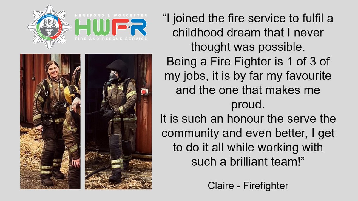 Michelle Hicks (@mhicksfire) on Twitter photo International Women’s Day #IWD2023 👏👏
Meet Claire - Firefighter <a href="/HWFireEwHarold/">HWFire Ewyas Harold</a> - keeping communities safe today and every day 🚒🚒
#EmbraceEquity <a href="/HWFire/">Hereford & Worcester Fire and Rescue Service</a> International Women’s Day #IWD2023 👏👏
Meet Claire - Firefighter <a href="/HWFireEwHarold/">HWFire Ewyas Harold</a> - keeping communities safe today and every day 🚒🚒
#EmbraceEquity <a href="/HWFire/">Hereford & Worcester Fire and Rescue Service</a>