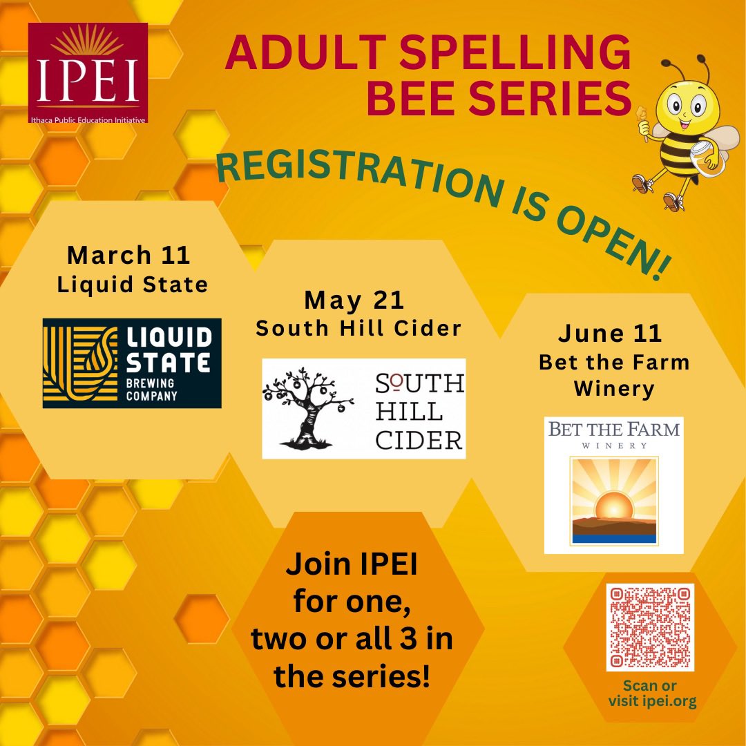 It’s almost here! Announcing Team Sponsors ~ thank you for supporting the first in our series of 3 Adult Bees this spring. 
.
.
.
.
#IthacaPEI #ipeispellingbee #adultspellingbee #ithacaschools #ithagram #twithaca