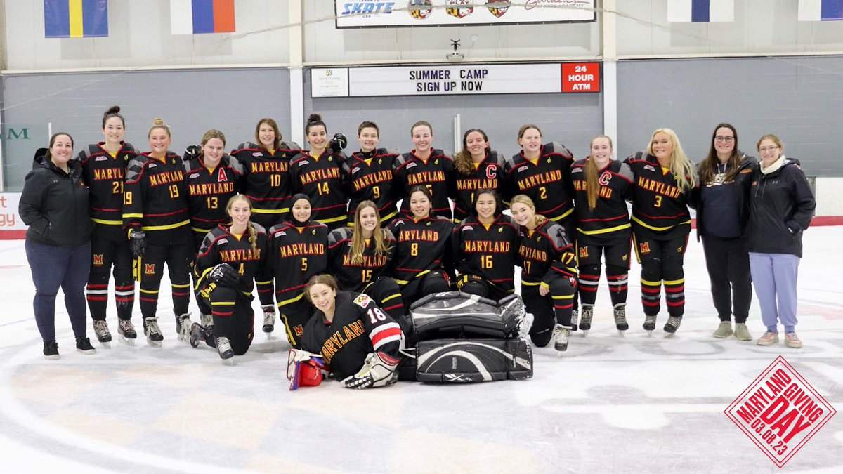 Giving day is today, March 8th! Please consider donating to support the Maryland Women’s Club Ice Hockey team! 🐢🏒 givingday.umd.edu/campaigns/wome… #GivingDayUMD