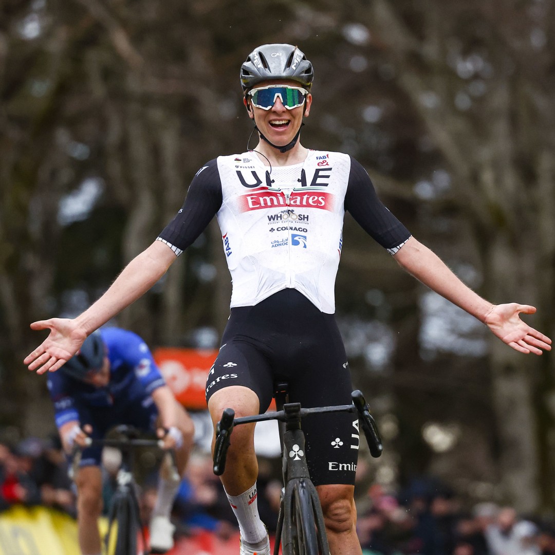 Magnificent win for Tadej! <a href="/ParisNice/">Paris-Nice</a> 4th stage domination 🏆
<a href="/TeamEmiratesUAE/">@UAE-TeamEmirates</a> |  <a href="/TamauPogi/">Tadej Pogačar</a>