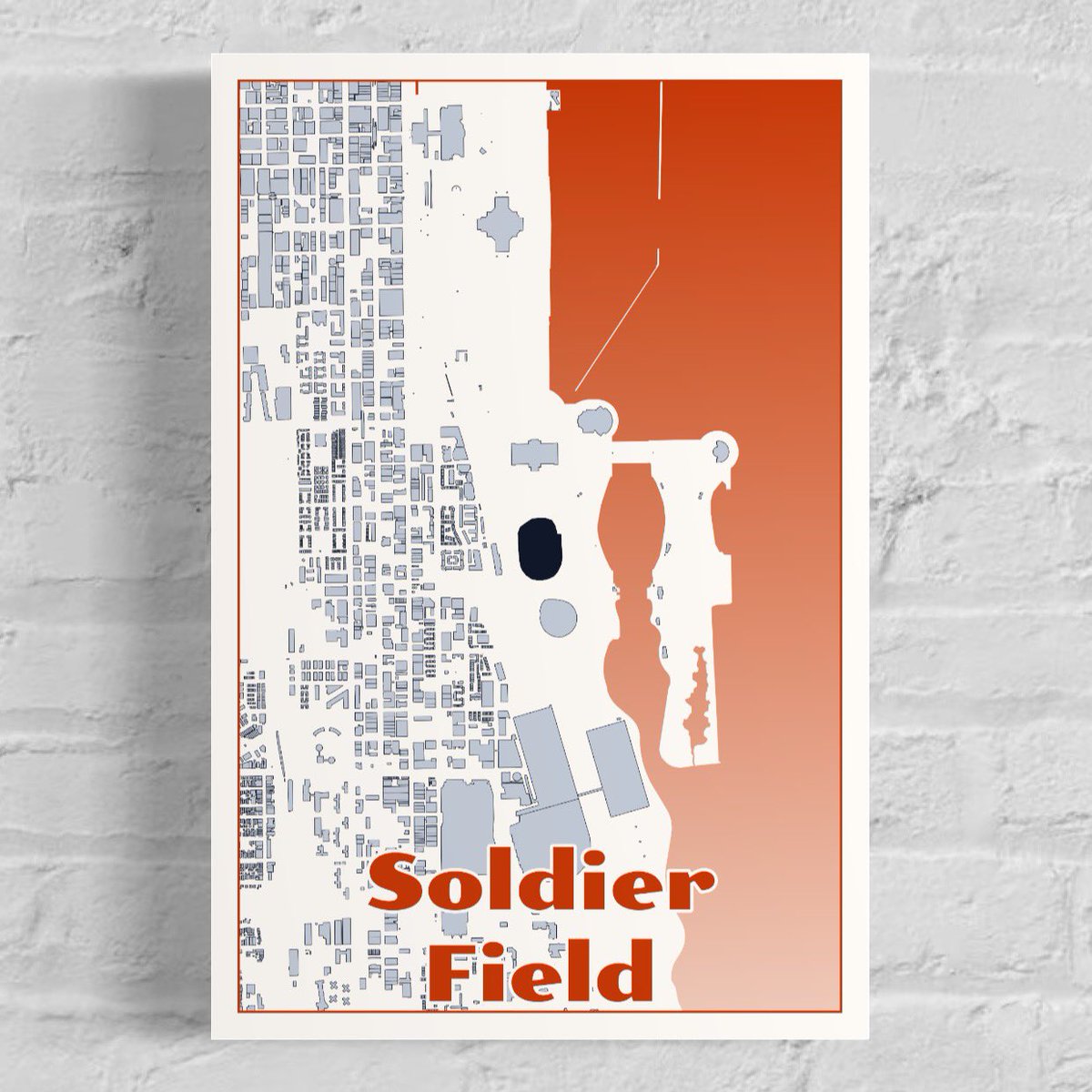 Minimalist #maps of #chicago sports stadiums (#chicagocubs Wrigley Field, #chicagowhitesox Guaranteed Rate Field, #chicagobears Soldier Field). Check them out on the Etsy: etsy.com/shop/CoyoteCar… #cartography #etsy #etsyshop #qgis