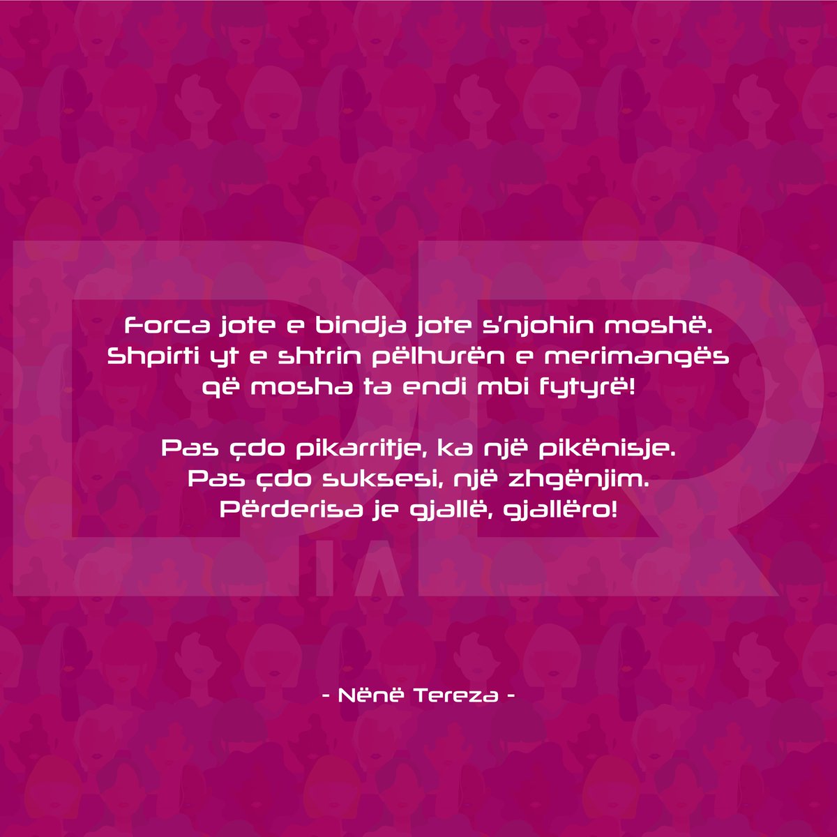 PiarCreations's tweet photo. Urime Dita Ndërkombëtare e Grave, me këtë poezi të fuqishme nga Nënë Terezë! 💜

#InternationalWomensDay https://t.co/QDlwmnGRIl