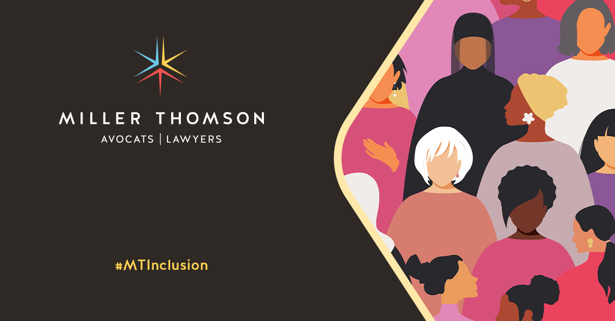 MillerThomson's tweet photo. In honour of #IWD2023, we encourage you to take the time to #EmbraceEquity by reflecting on and celebrating the economic, cultural, social and political achievements of women across Canada and around the world.

#IWD2023: Every Woman Counts (https://t.co/gv5sIob3MO)

#MTInclusion https://t.co/mO3mK5OTlp