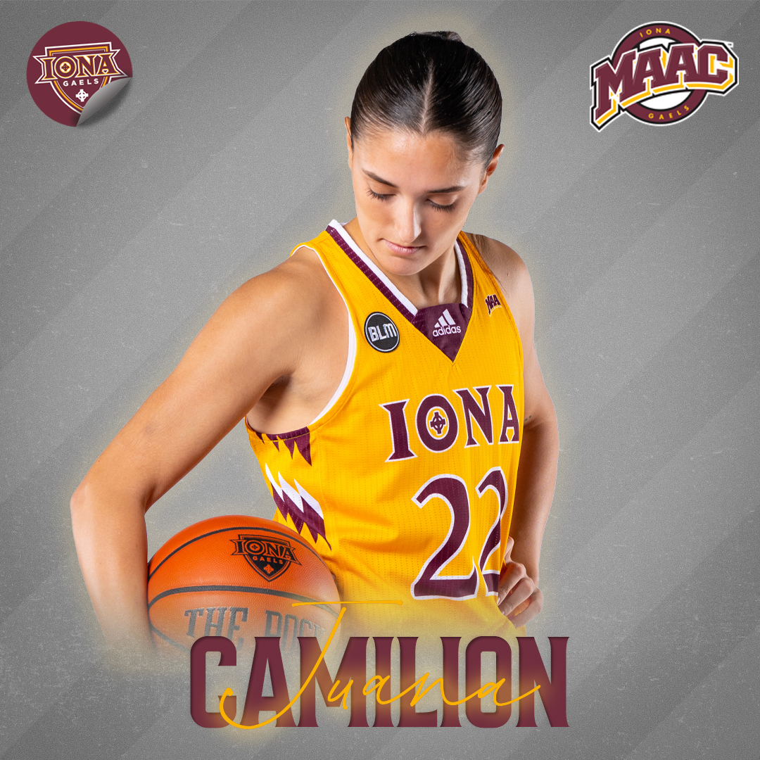 IonaGaels's tweet photo. 𝗗𝗢𝗨𝗕𝗟𝗘 𝗗𝗢𝗪𝗡.

Juana Camilion is taking home two trophies. She is your #MAACHoops Player and Defensive Player of the Year!

#GaelNation | @IonaWBB https://t.co/YV8RwxUlzc
