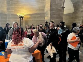 WhurDeyDoDatAt's tweet photo. Yesterday's Missouri #DayofEmpathy Legislative Advocacy Day was a success! We brought impacted ppl, loved ones &amp; community advocates together to amplify #EmpathyAcrossTheNation! The 1st of a new annual tradition to bring carceral &amp; crim court issues to our elected officials https://t.co/DAlOxh8tBo